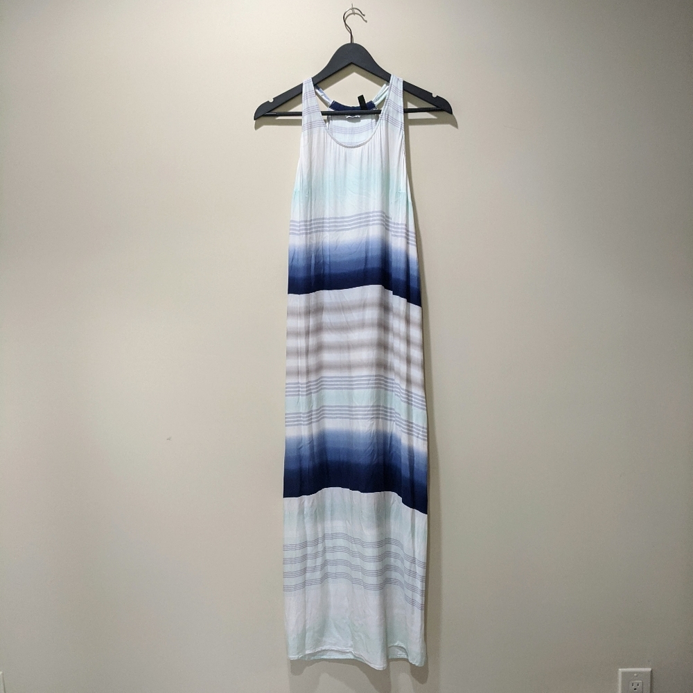 Splendid, multi-blue, light cotton maxi dress